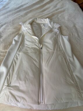 lululemon athletica White Quilted Zip Vest